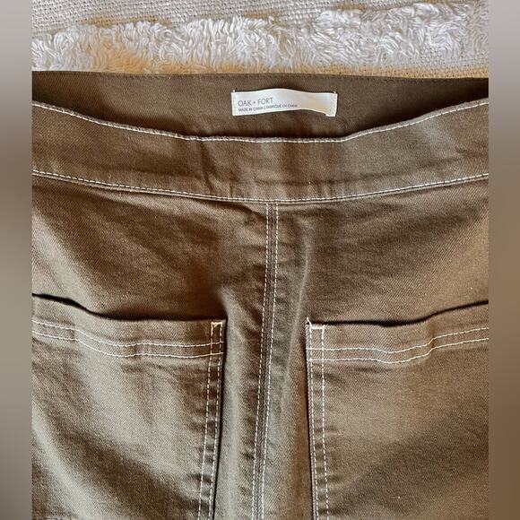 Oak + Fort Army Green Front Pocket Mini Skirt Size 8 - Picture 6 of 11